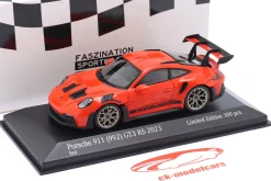 Porsche 911 (992) GT3 RS 2023 rot / goldene Felgen & Dekor 1:43 Minichamps