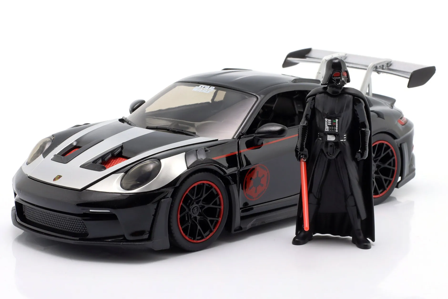 Porsche 911 (992) GT3 RS Star Wars mit Figur Darth Vader 1:24 Jada Toys
