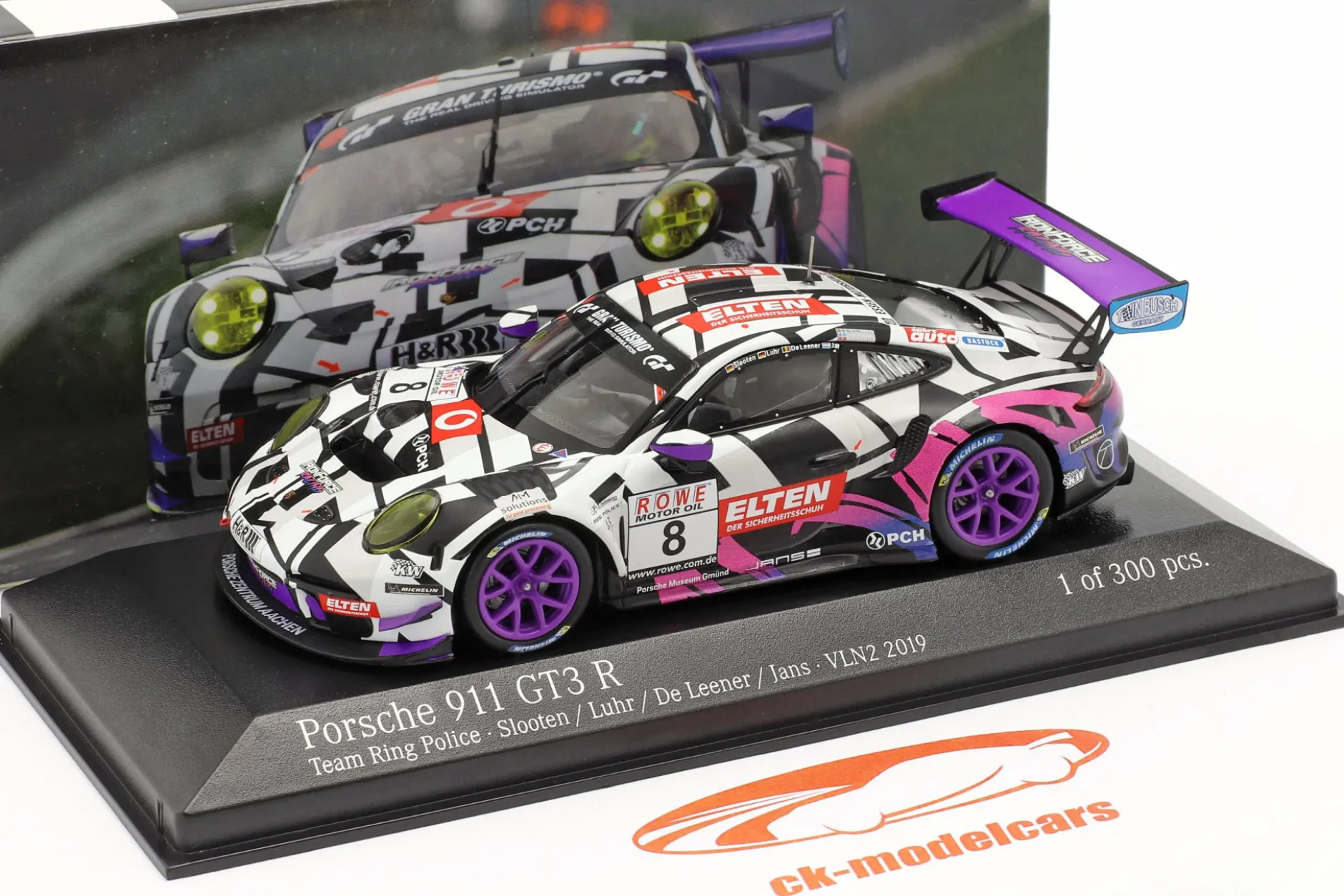Porsche 911 GT3 R #8 VLN2 Nürburgring 2019 Iron Force 1:43 Minichamps