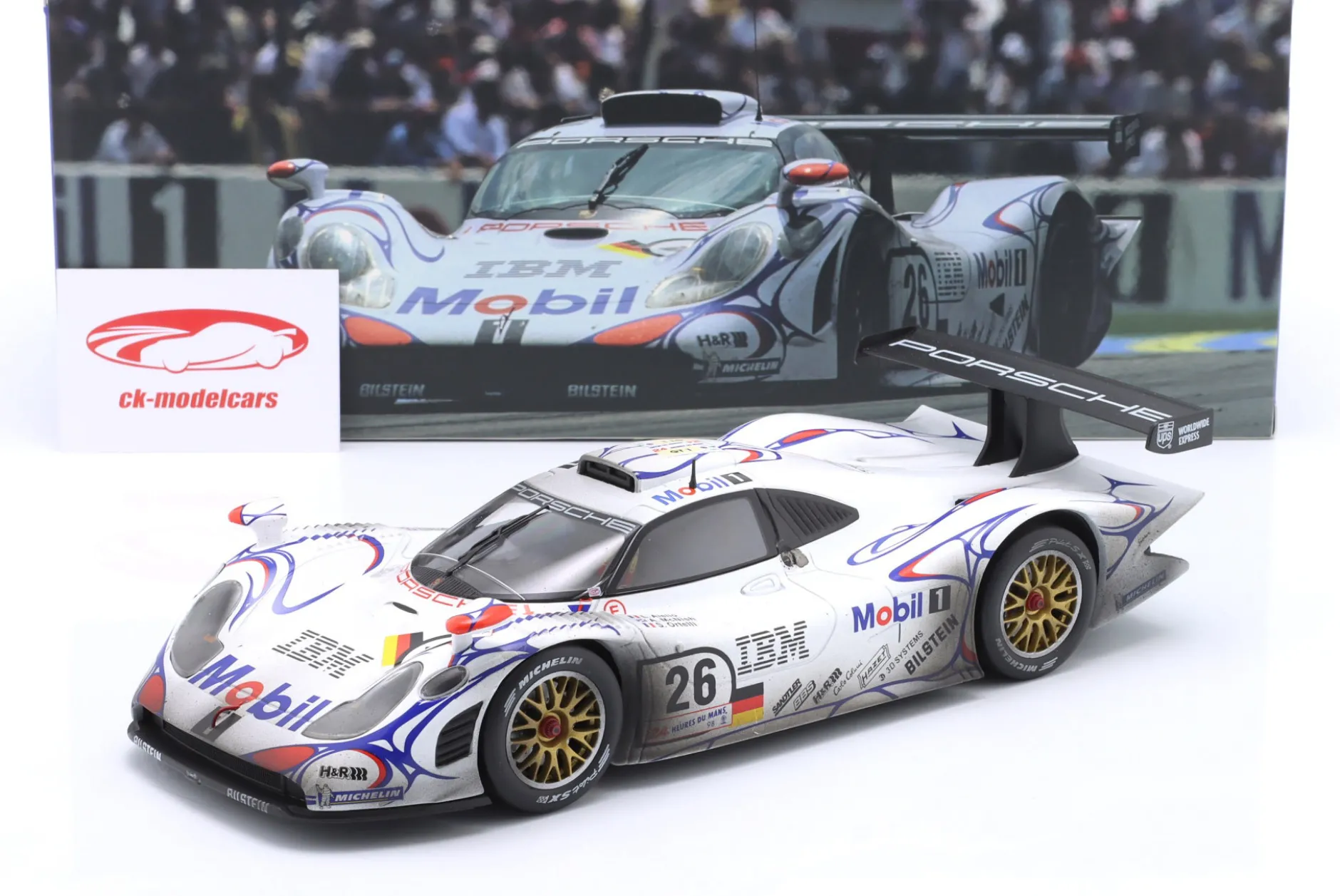 Porsche 911 GT1 #26 Sieger 24h LeMans 1998 Dirty Version 1:18 WERK83