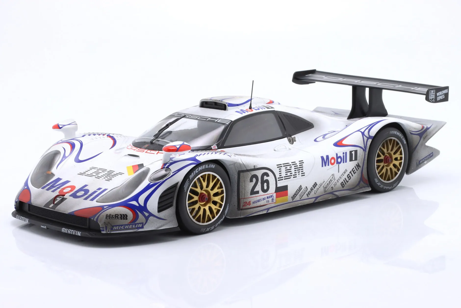 Porsche 911 GT1 #26 Sieger 24h LeMans 1998 Dirty Version 1:12 WERK83