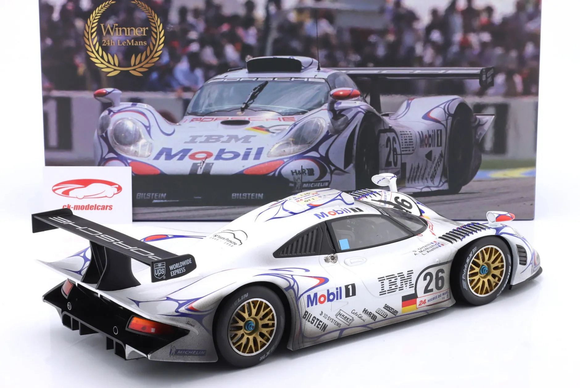 Porsche 911 GT1 #26 Sieger 24h LeMans 1998 Dirty Version 1:12 WERK83