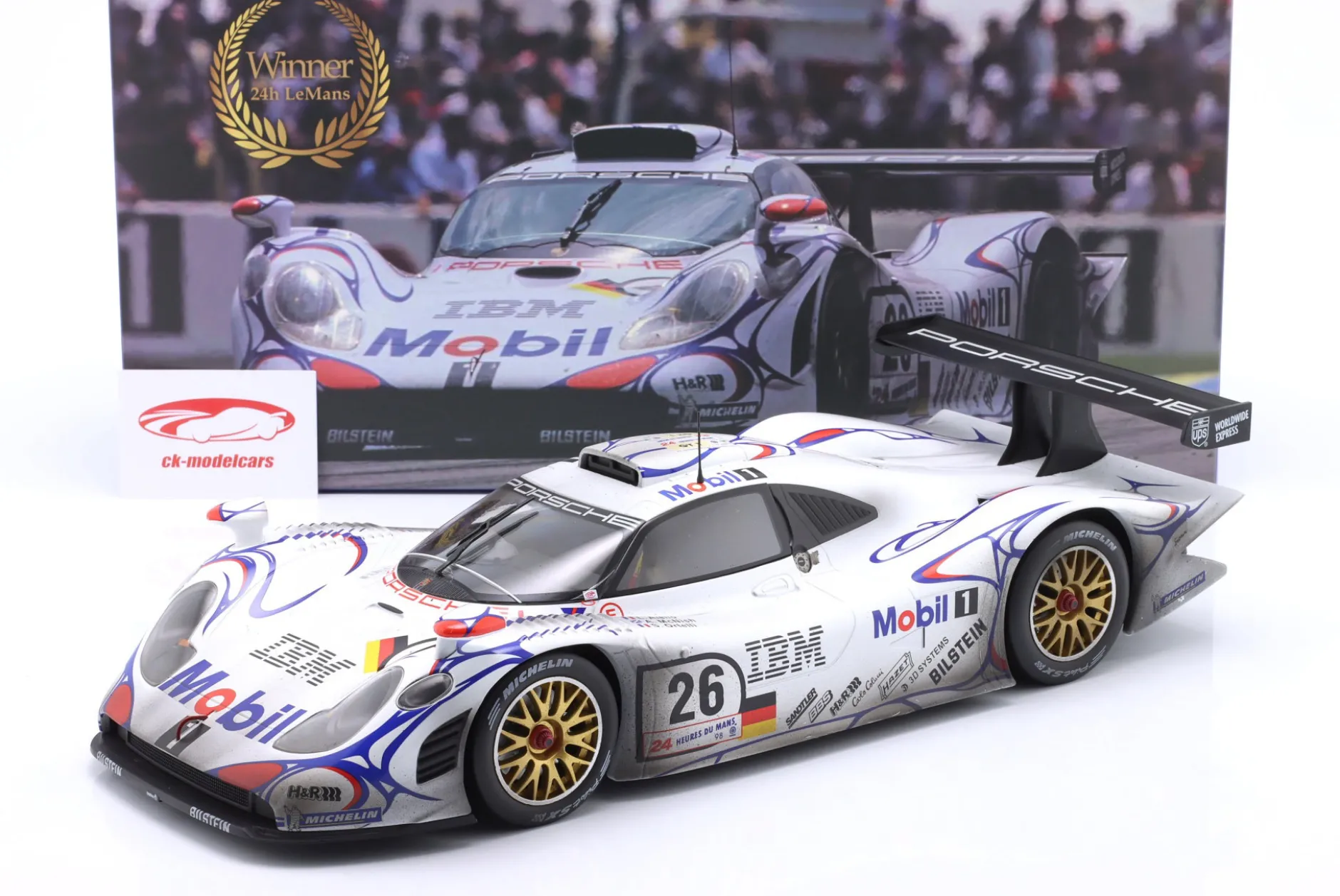 Porsche 911 GT1 #26 Sieger 24h LeMans 1998 Dirty Version 1:12 WERK83