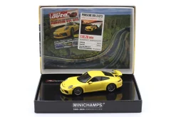 Porsche 911 (991.2) GT3 Test Nürburgring 2017 gelb 1:43 Minichamps