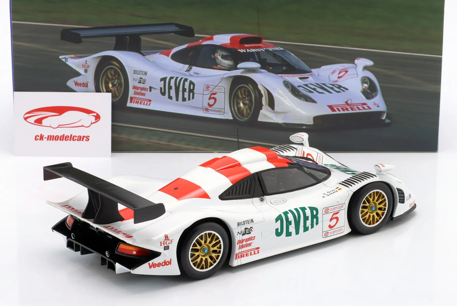 Porsche 911 GT1 #5 4th FIA GT-Championship Oschersleben 1998 1:18 WERK83