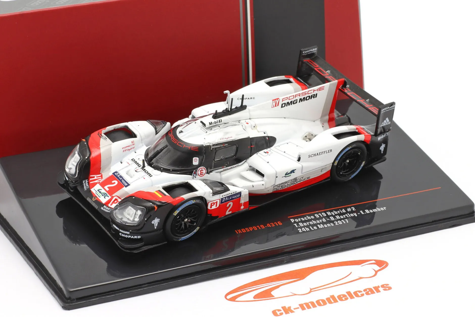 Porsche 919 Hybrid #2 Sieger 24h LeMans 2017 Bernhard, Hartley, Bamber 1:43 Ixo