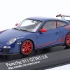 Porsche 911 (997.II) GT3 RS 3.8 Baujahr 2009 blau metallic / rot 1:43 Minichamps