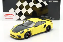 Porsche 911 (991 II) GT3 RS 2019 gelb / schwarze Felgen 1:18 Minichamps