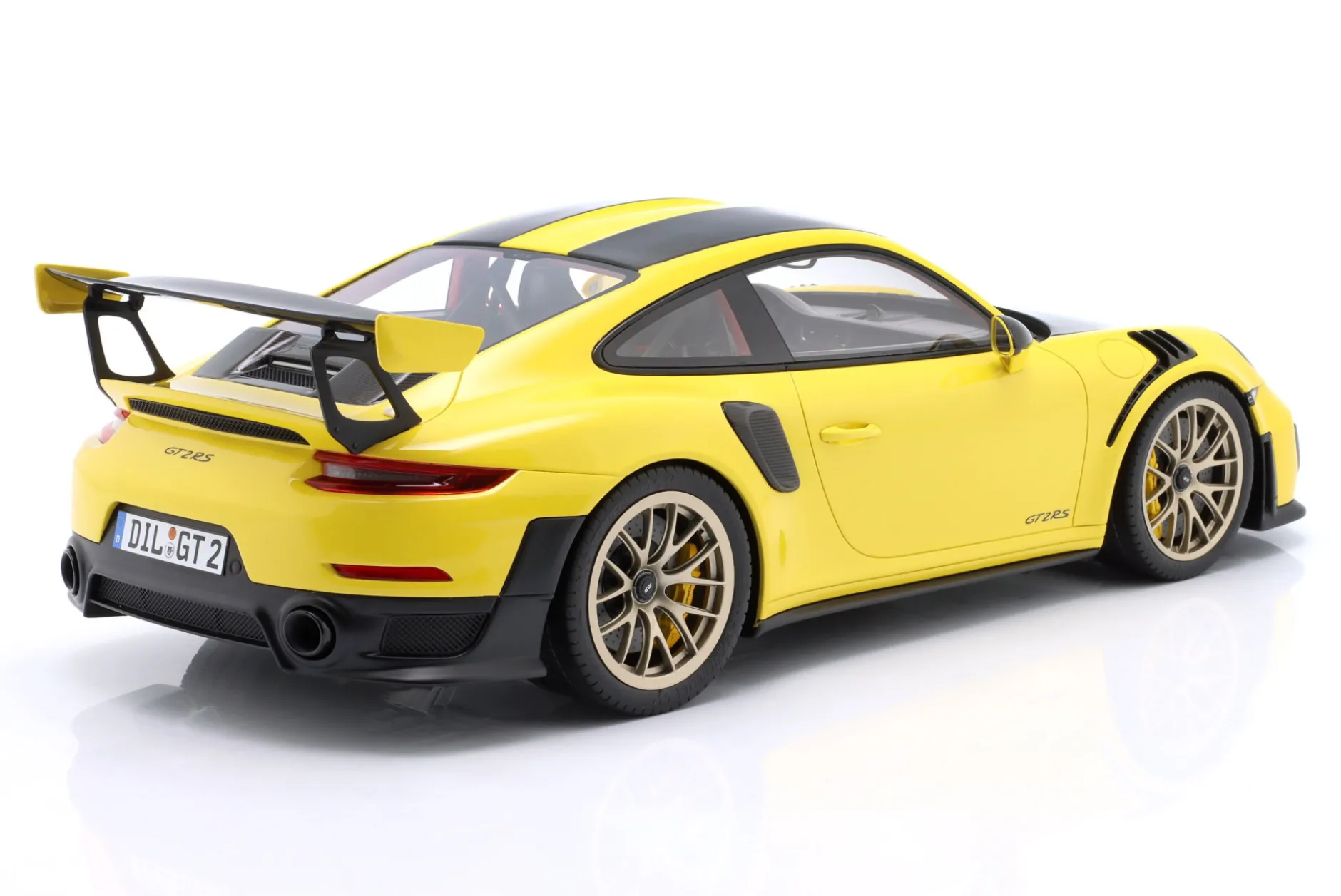 Porsche 911 (991 II) GT2 RS gelb / schwarz 1:12 GT-Spirit