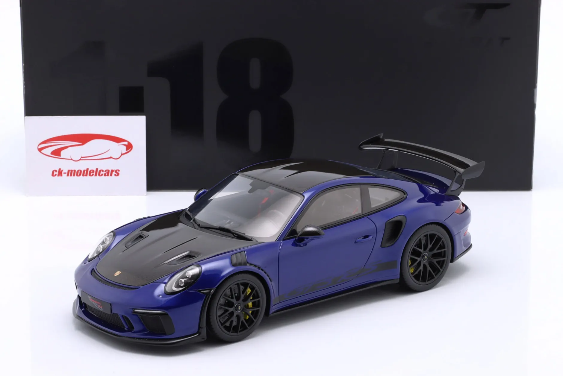 Porsche 911 (991 II) GT3 RS Weissach-Paket 2018 San Marino blau 1:18 GT-Spirit