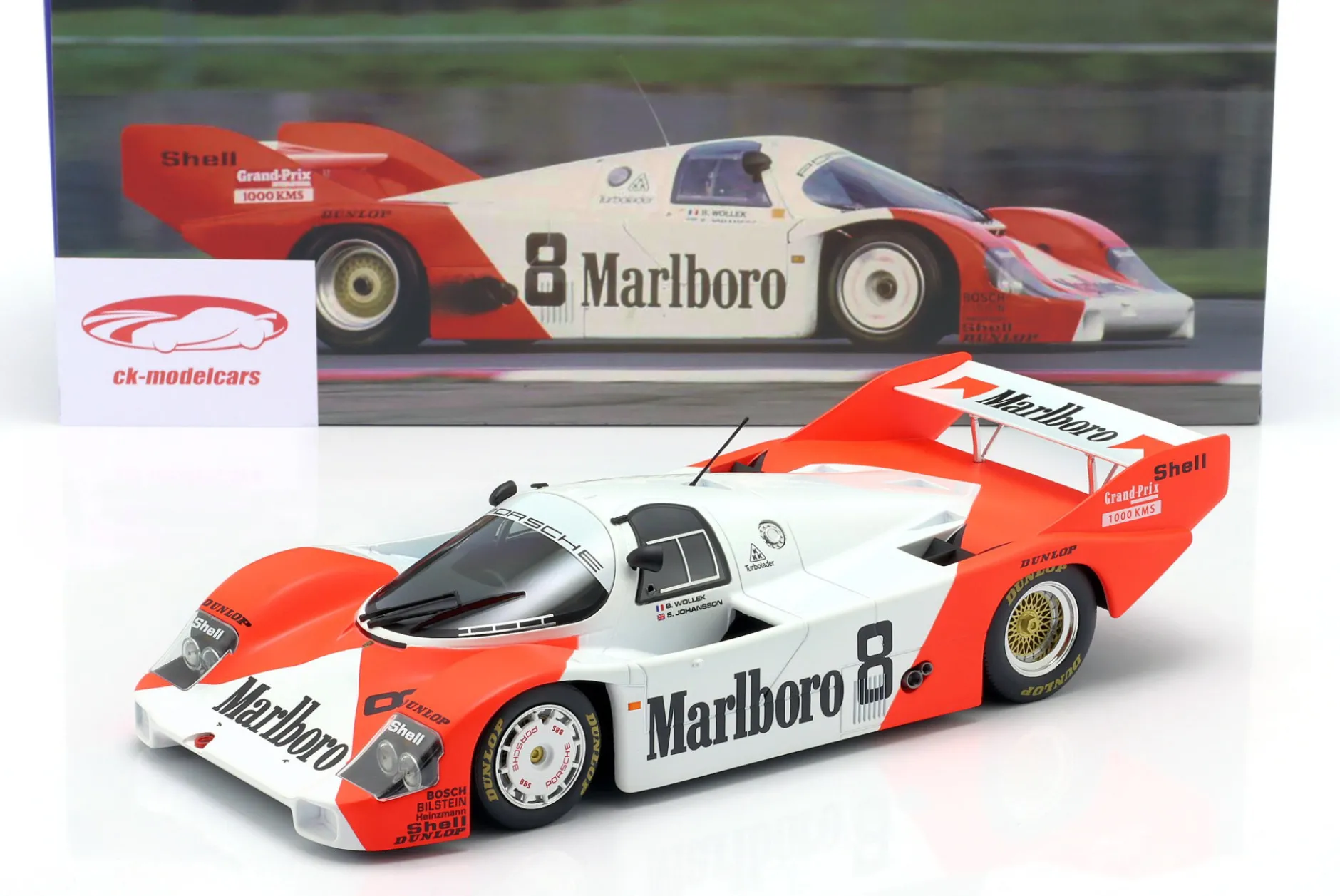 Porsche 956 KH #8 2nd 1000km Silverstone 1983 Wollek, Johansson 1:18 WERK83