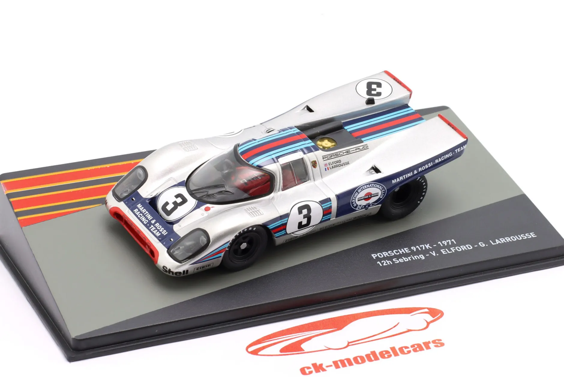 Porsche 917K #3 Sieger 12h Sebring 1971 Elford, Larrousse 1:43 Altaya