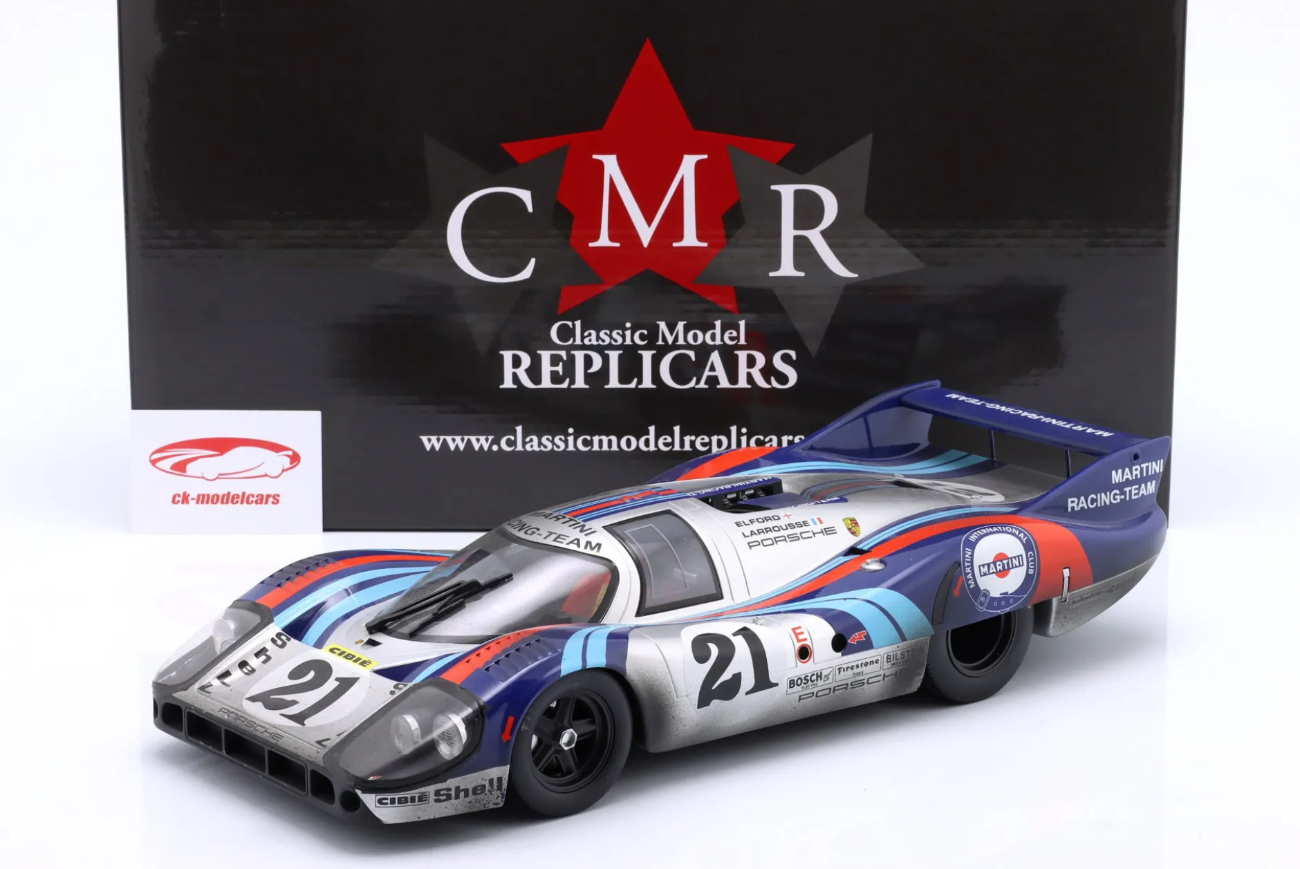 Porsche 917 LH #21 24h LeMans 1971 Larrousse, Elford Dirty Version 1:12 CMR