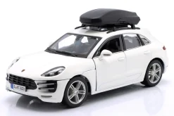 Porsche Macan mit Dachbox weiß 1:24 Bburago
