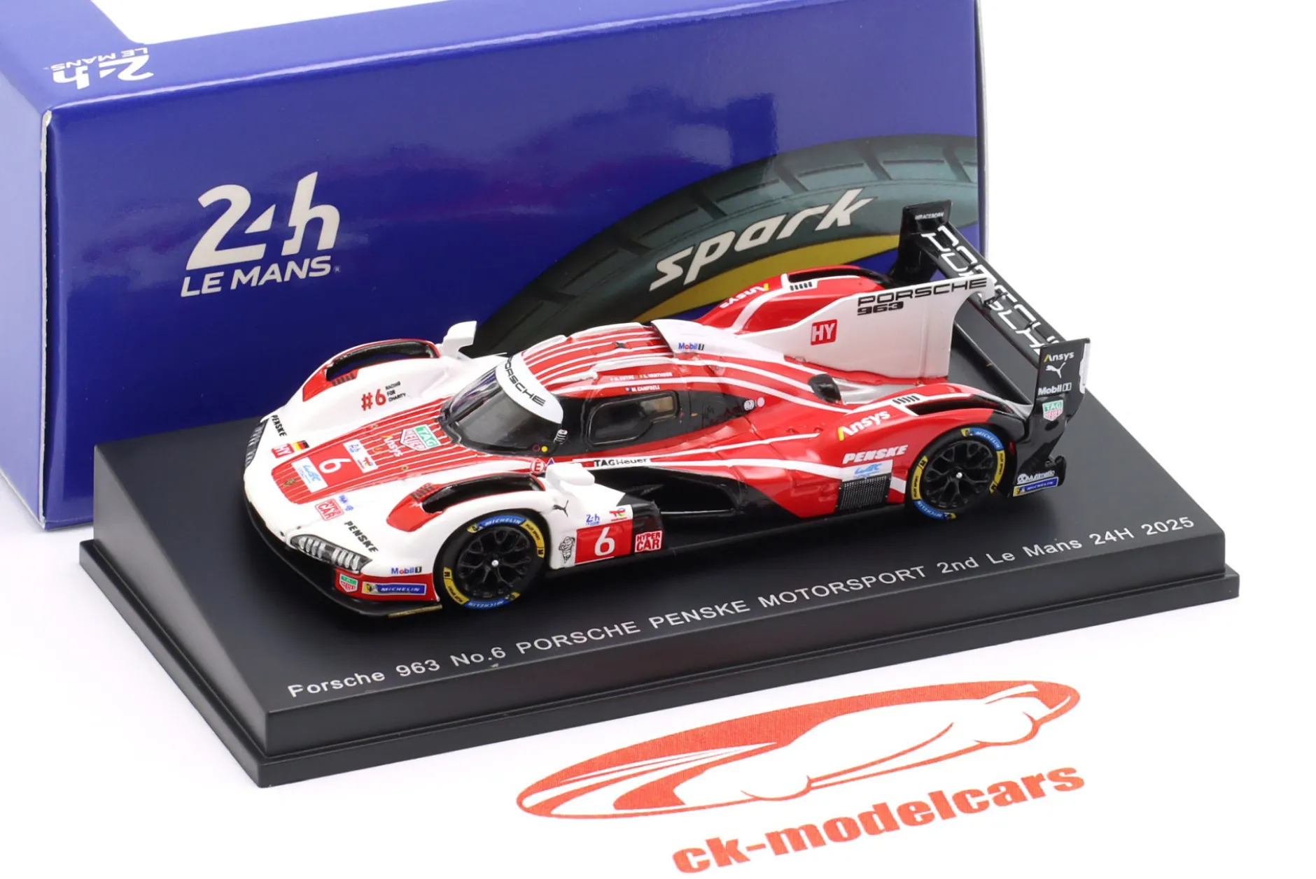 Porsche 963 #6 2nd 24h LeMans 2025 Porsche Penske Motorsport 1:64 Spark