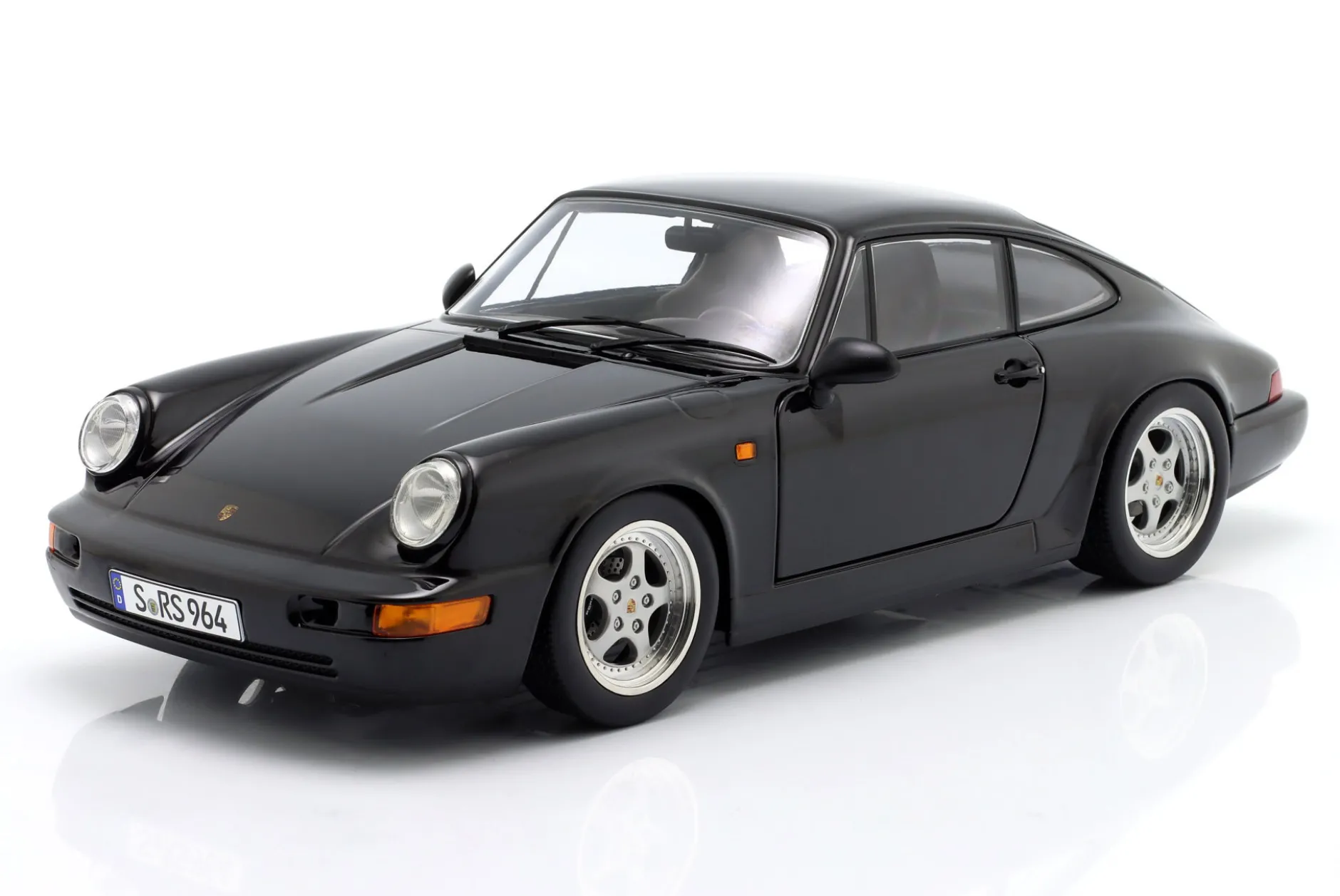 Porsche 911 (964) RS Baujahr 1992 schwarz / Speedline Felgen 1:12 KK-Scale