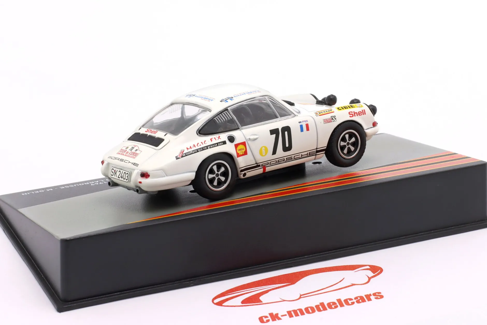 Porsche 911 R #70 Sieger Rallye Tour de Corse 1969 Larrousse, Gelin 1:43 Altaya
