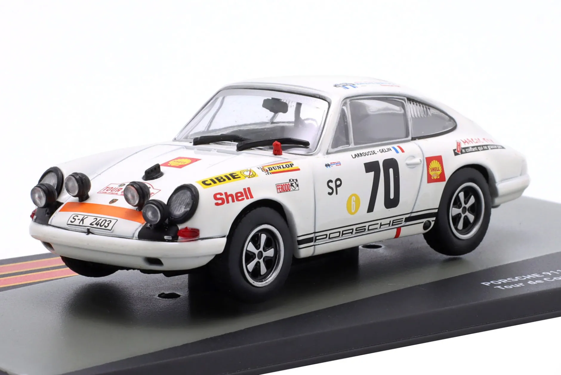 Porsche 911 R #70 Sieger Rallye Tour de Corse 1969 Larrousse, Gelin 1:43 Altaya