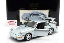 Porsche 911 (964) RS mit Cup Felgen Baujahr 1992 polarsilber 1:12 KK-Scale