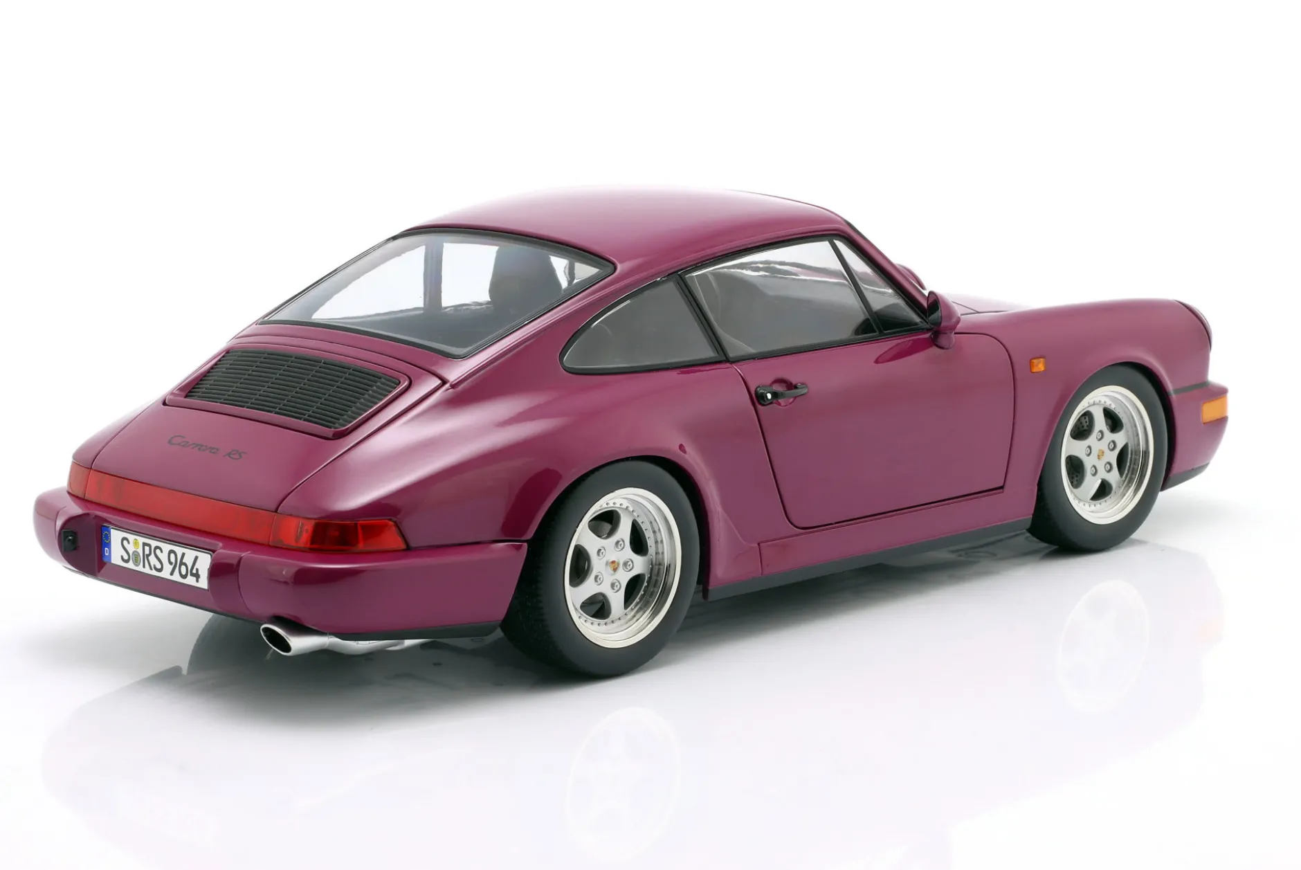Porsche 911 (964) RS mit Speedline Felgen Baujahr 1992 rubinrot 1:12 KK-Scale