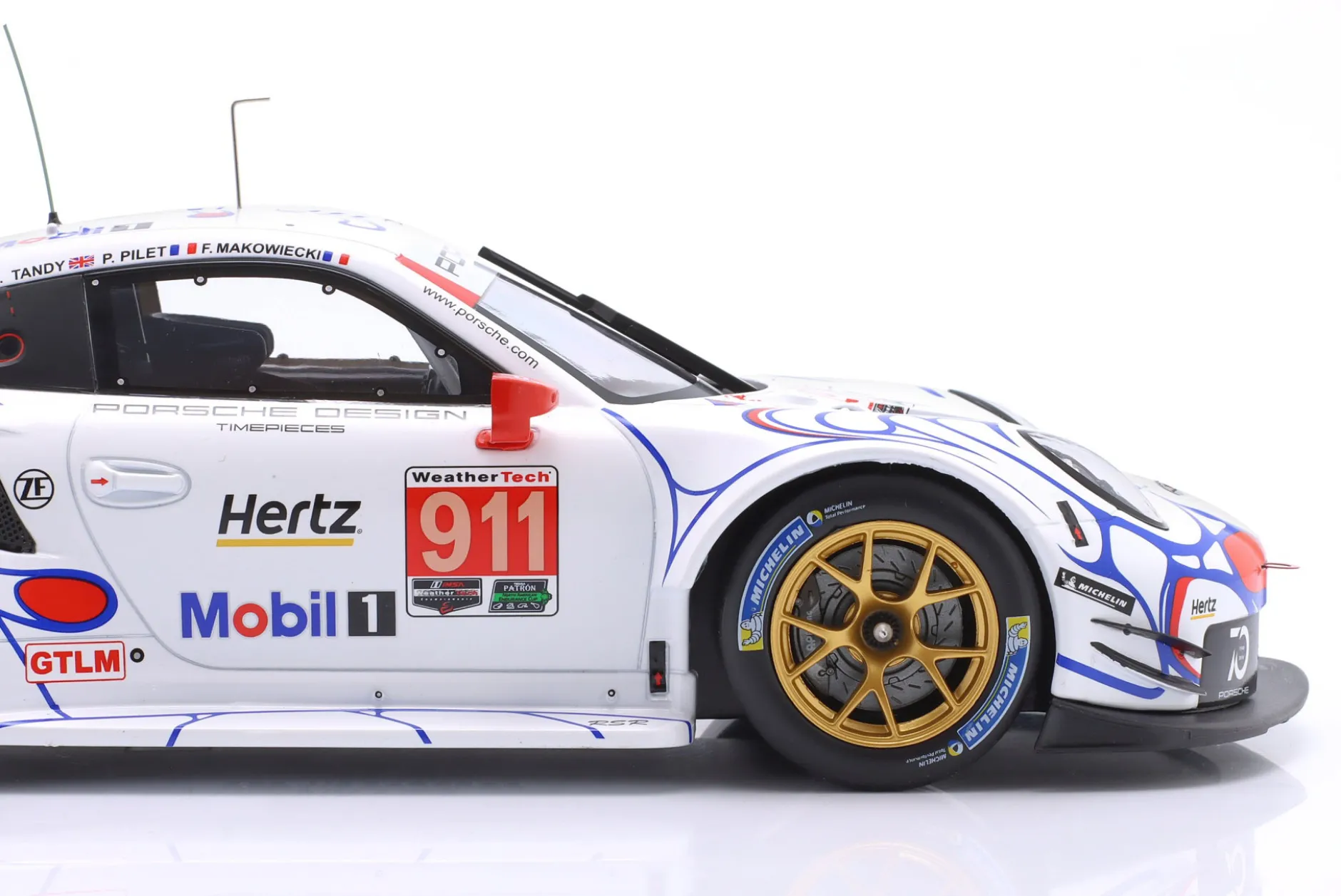 Porsche 911 (991) RSR #911 Class Winner Petit LeMans 2018 Porsche GT Team 1:18 Ixo
