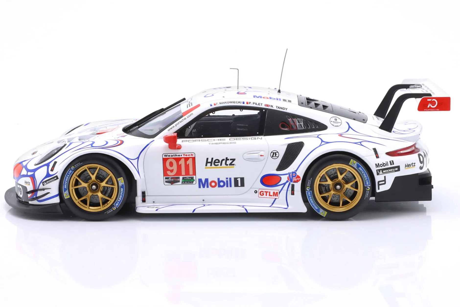 Porsche 911 (991) RSR #911 Class Winner Petit LeMans 2018 Porsche GT Team 1:18 Ixo