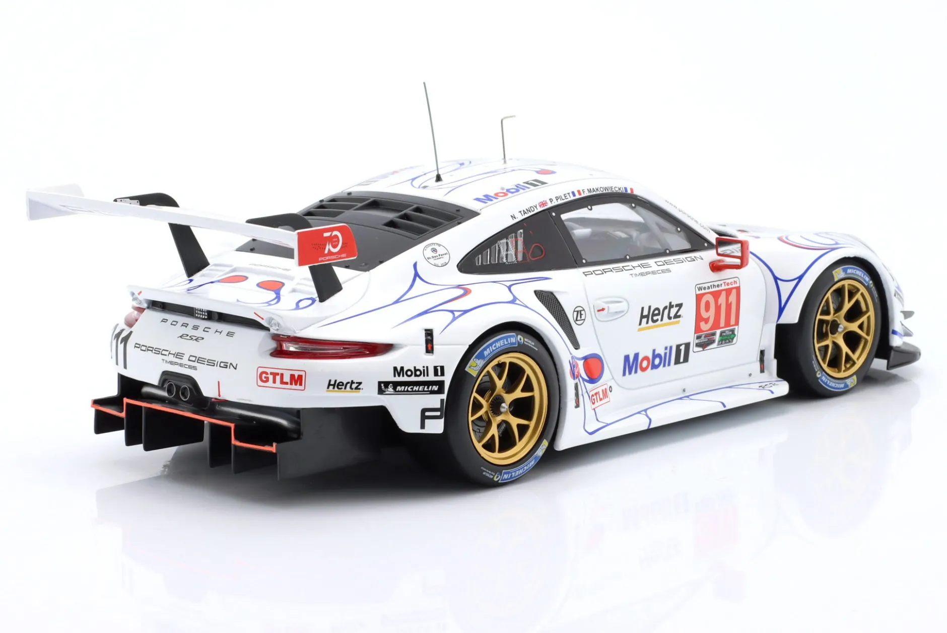Porsche 911 (991) RSR #911 Class Winner Petit LeMans 2018 Porsche GT Team 1:18 Ixo