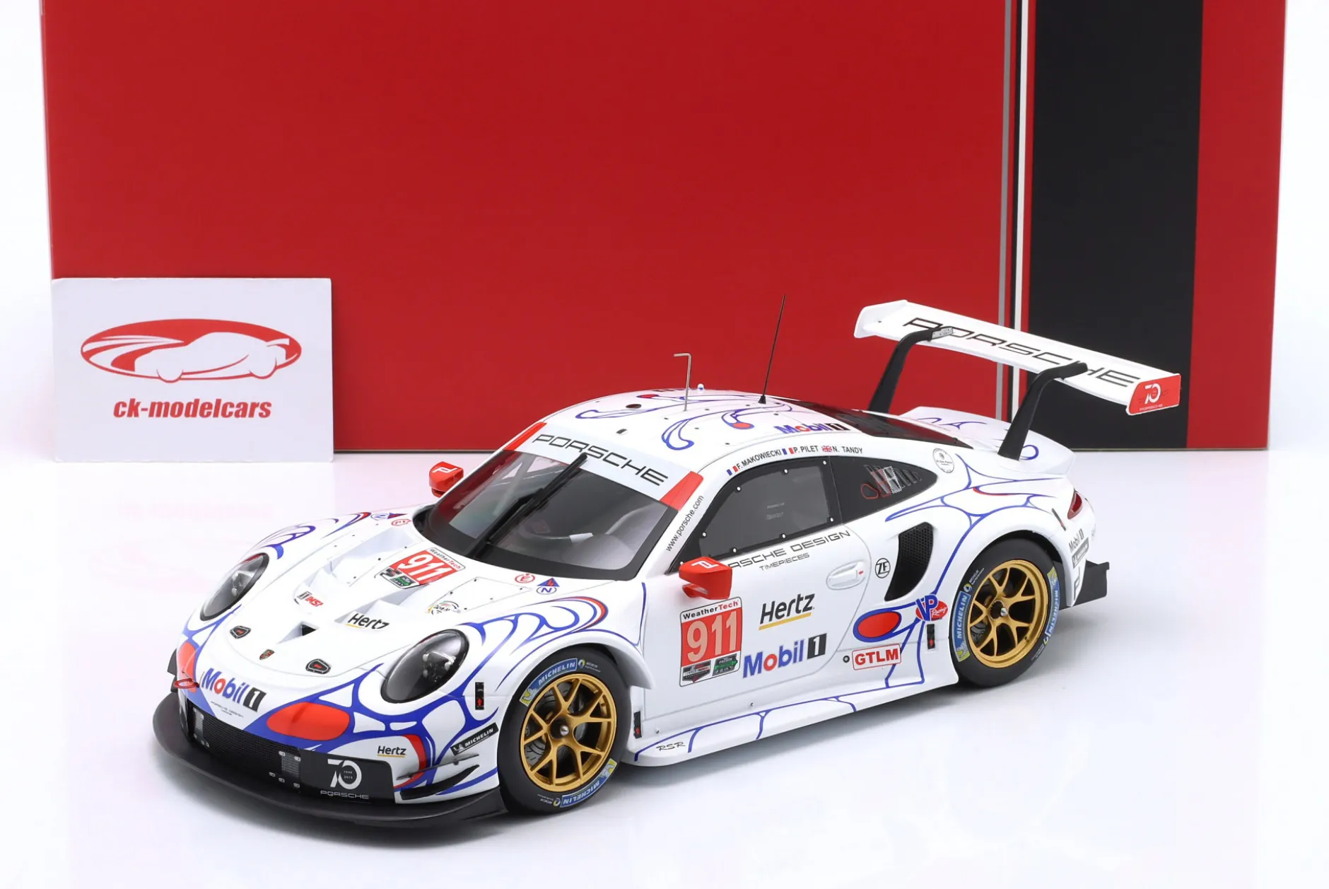 Porsche 911 (991) RSR #911 Class Winner Petit LeMans 2018 Porsche GT Team 1:18 Ixo