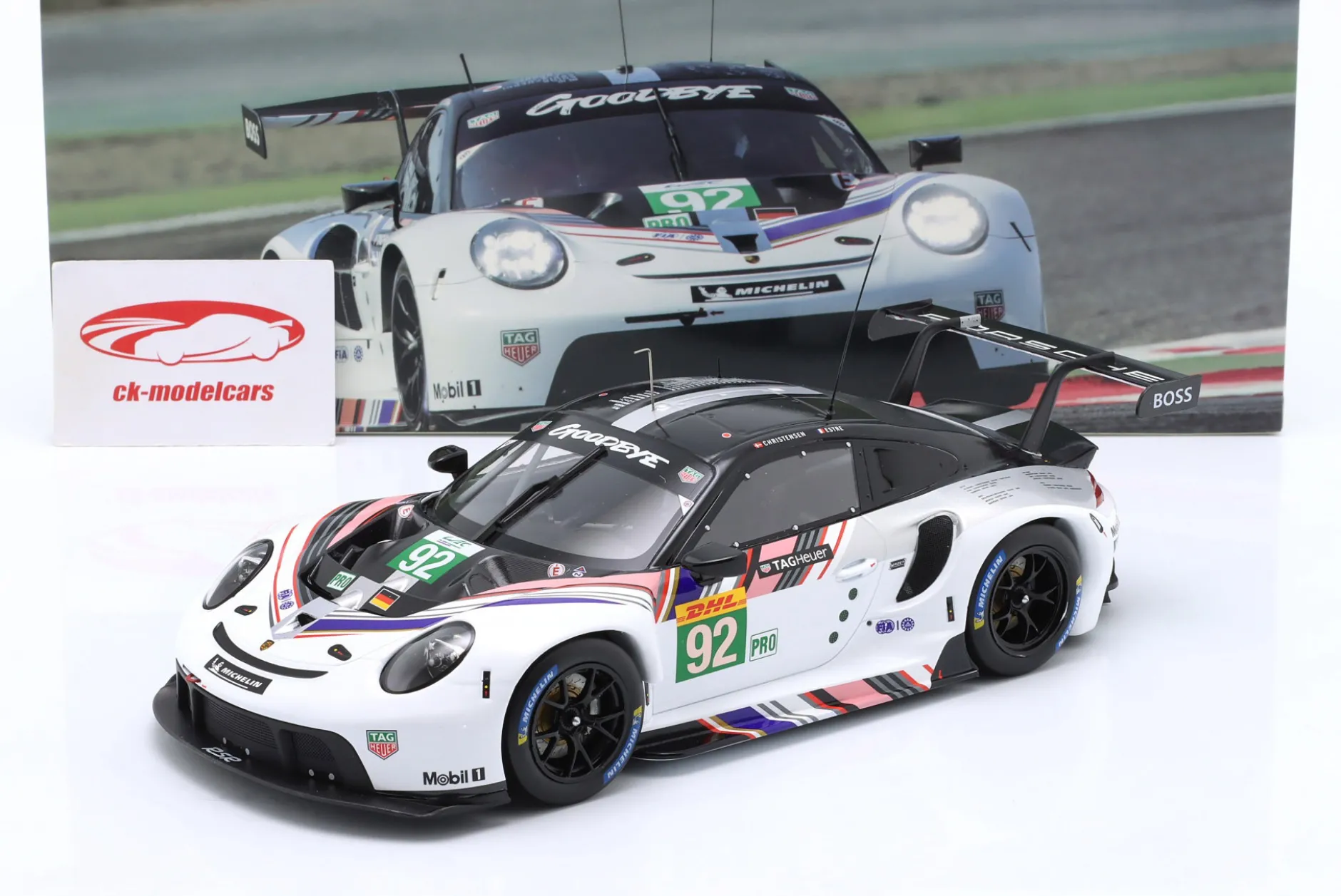 Porsche 911 RSR-19 Goodbye #92 Last Race WEC 2022 Estre, Christensen 1:18 Ixo