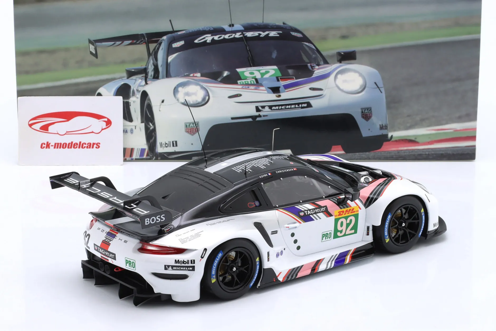 Porsche 911 RSR-19 Goodbye #92 Last Race WEC 2022 Estre, Christensen 1:18 Ixo