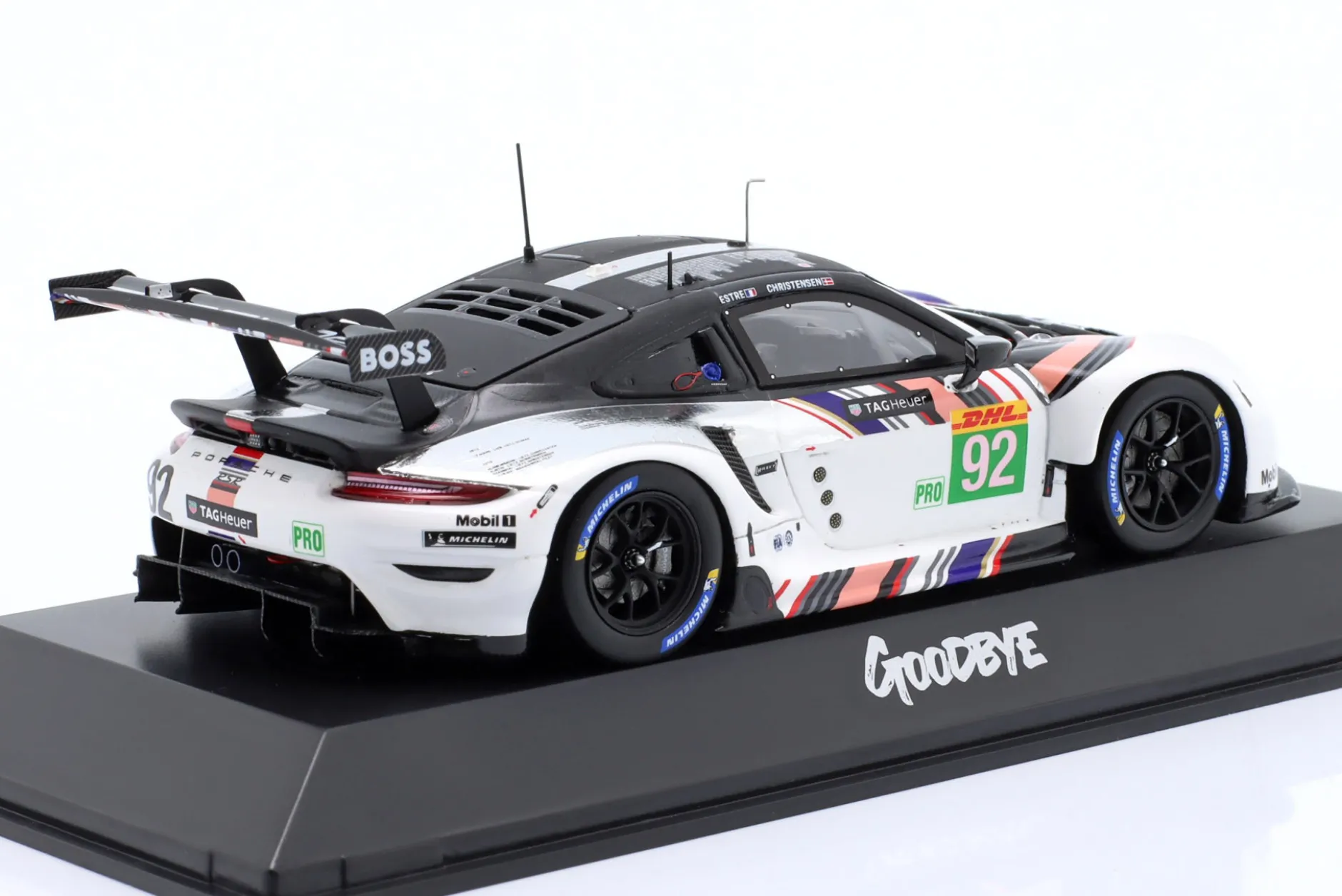 Porsche 911 RSR-19 Goodbye #92 Last Race WEC 2022 Estre, Christensen 1:43 Spark