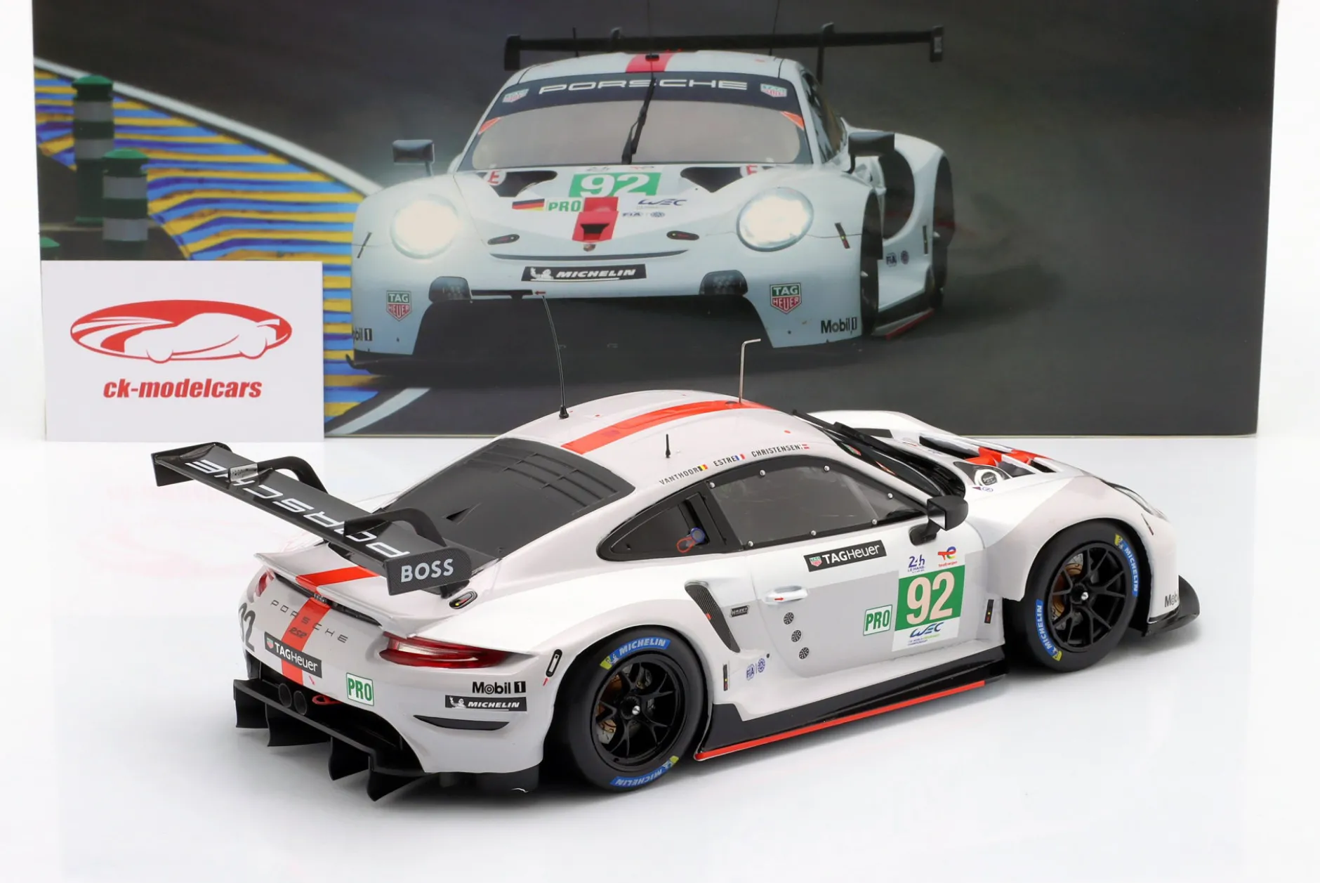Porsche 911 RSR #92 24h LeMans 2022 Christensen, Estre, Vanthoor 1:18 Ixo