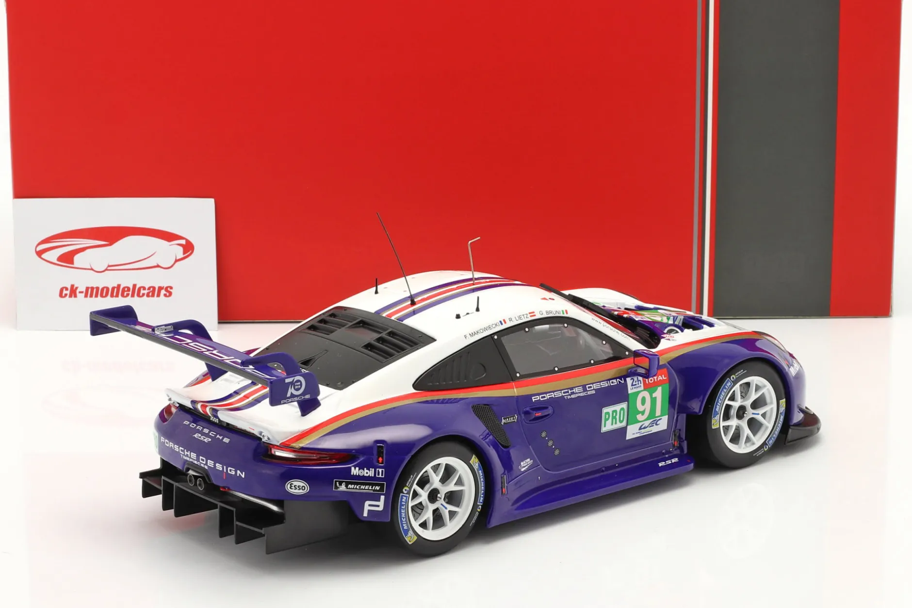Porsche 911 (991) RSR #91 2nd LMGTE Pro 24h LeMans 2018 1:18 Ixo