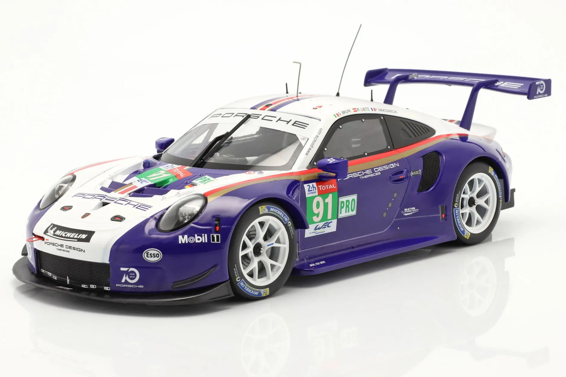 Porsche 911 (991) RSR #91 2nd LMGTE Pro 24h LeMans 2018 1:18 Ixo
