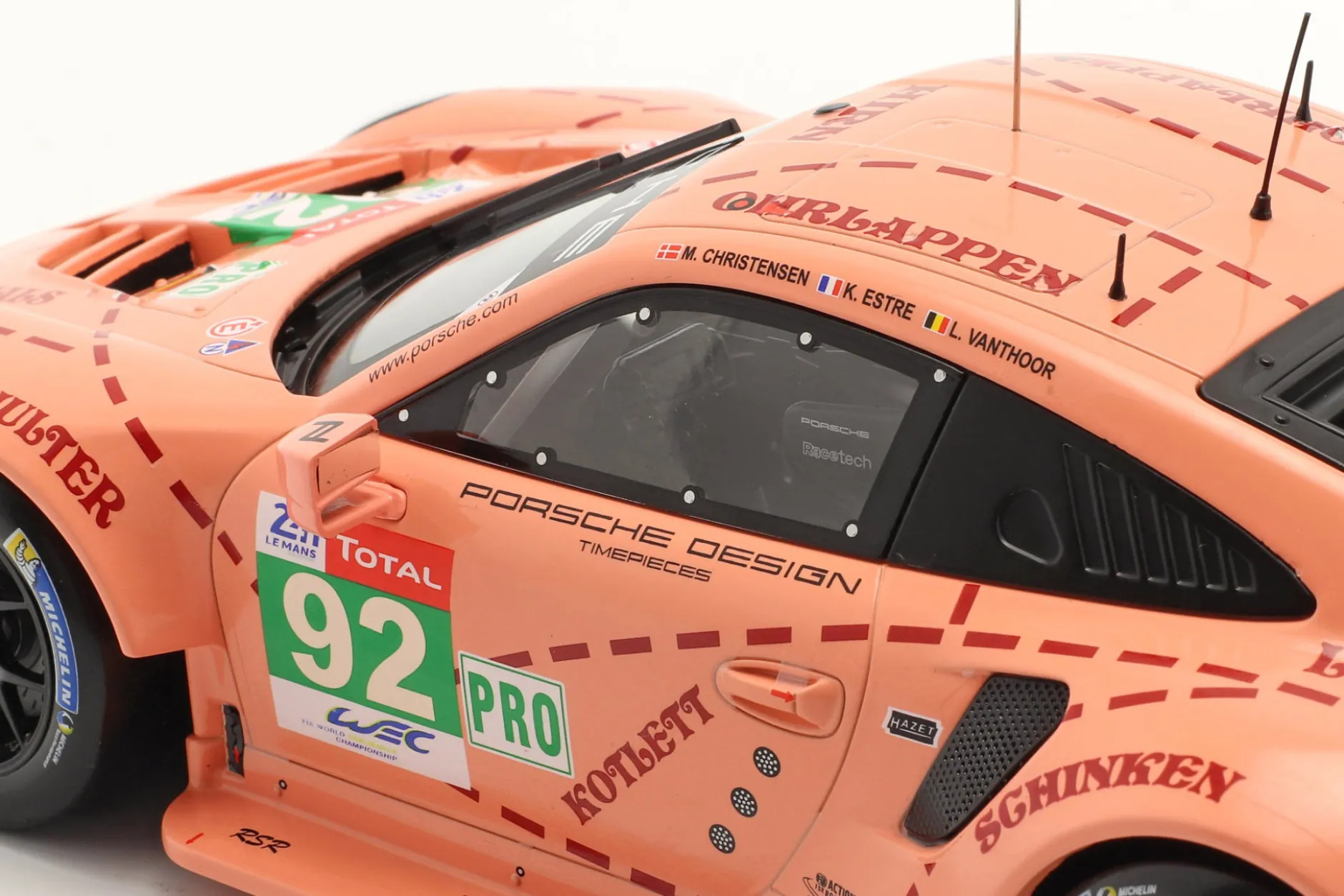 Porsche 911 (991) RSR #92 Sieger LMGTE-Klasse 24h LeMans 2018 Pink Pig 1:18 Ixo