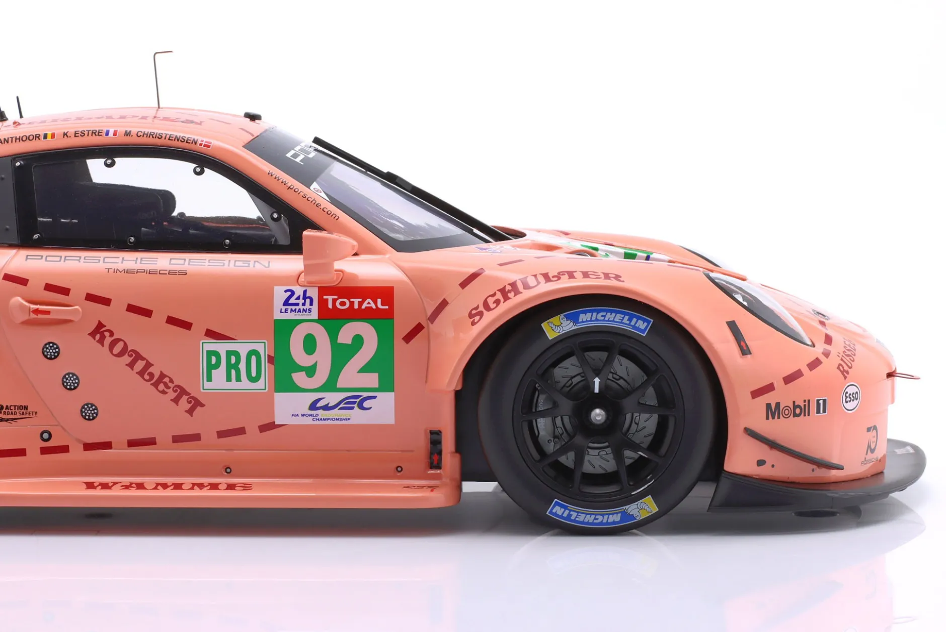 Porsche 911 (991) RSR #92 Sieger LMGTE-Pro 24h LeMans 2018 Pink Pig 1:12 Ixo