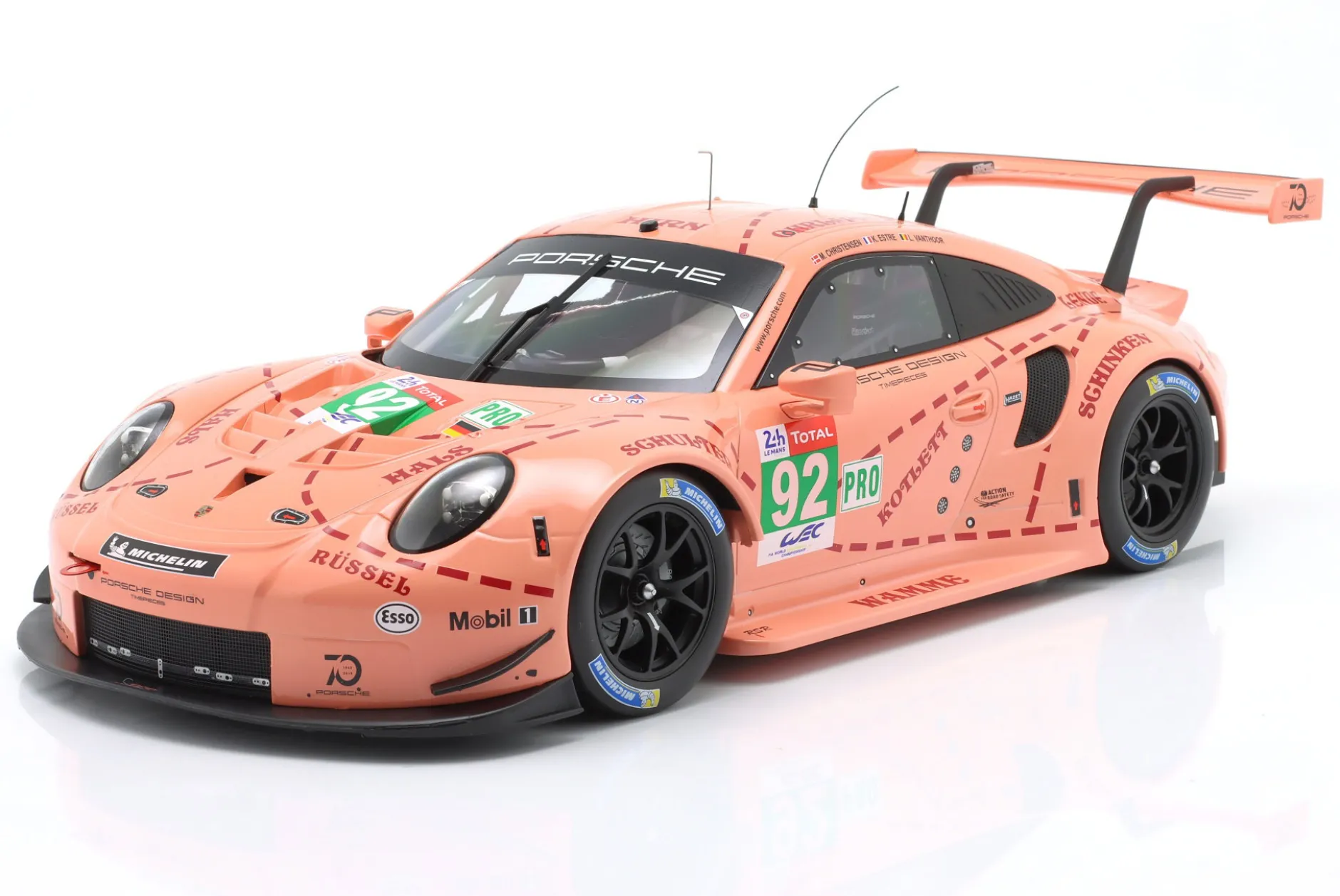 Porsche 911 (991) RSR #92 Sieger LMGTE-Pro 24h LeMans 2018 Pink Pig 1:12 Ixo