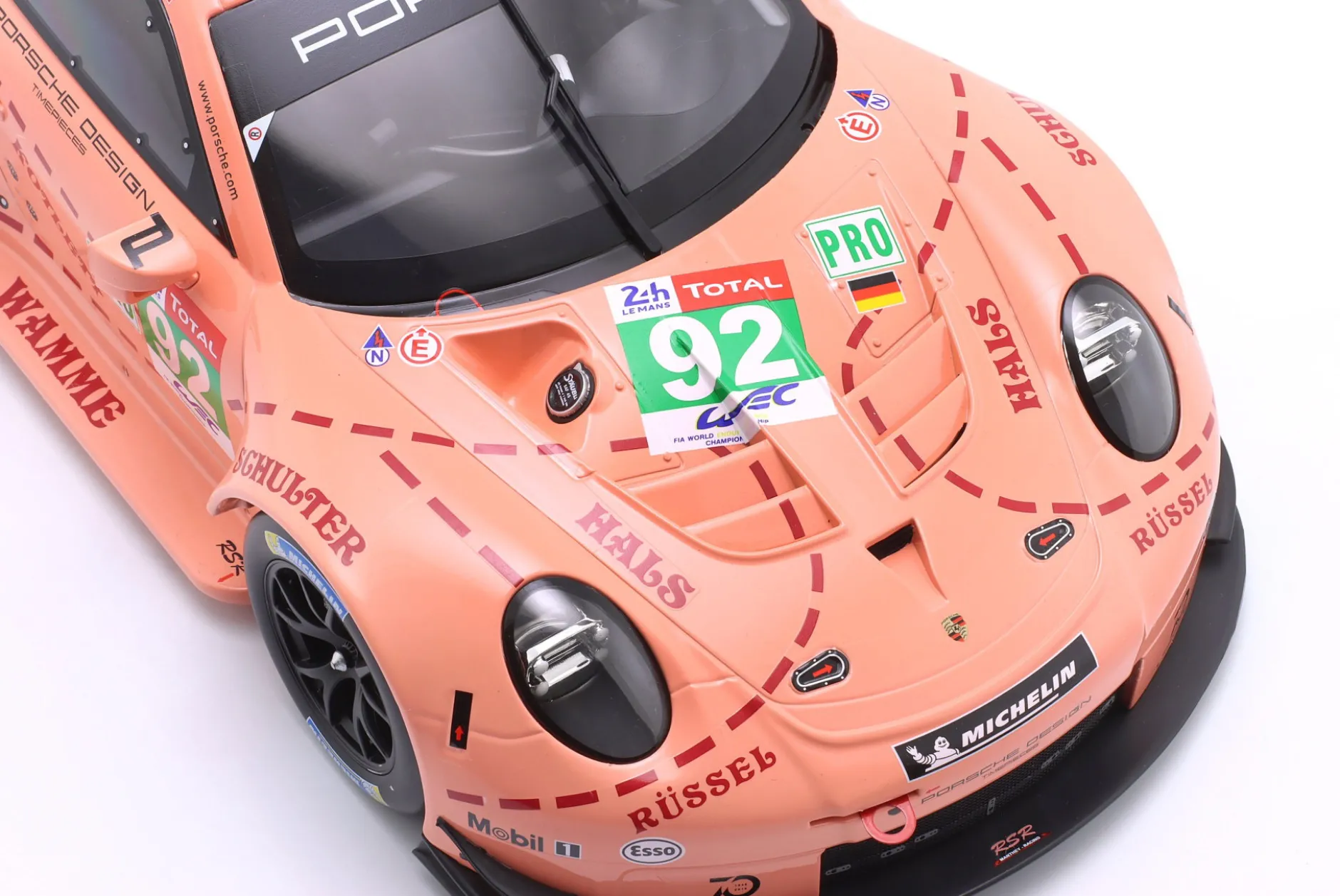 Porsche 911 (991) RSR #92 Sieger LMGTE-Pro 24h LeMans 2018 Pink Pig 1:12 Ixo