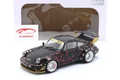 Porsche 911 (964) RWB Rauh-Welt Aoki 2021 schwarz mit Dekor 1:18 Solido