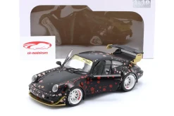 Porsche 911 (964) RWB Rauh-Welt Aoki 2021 schwarz mit Dekor 1:18 Solido
