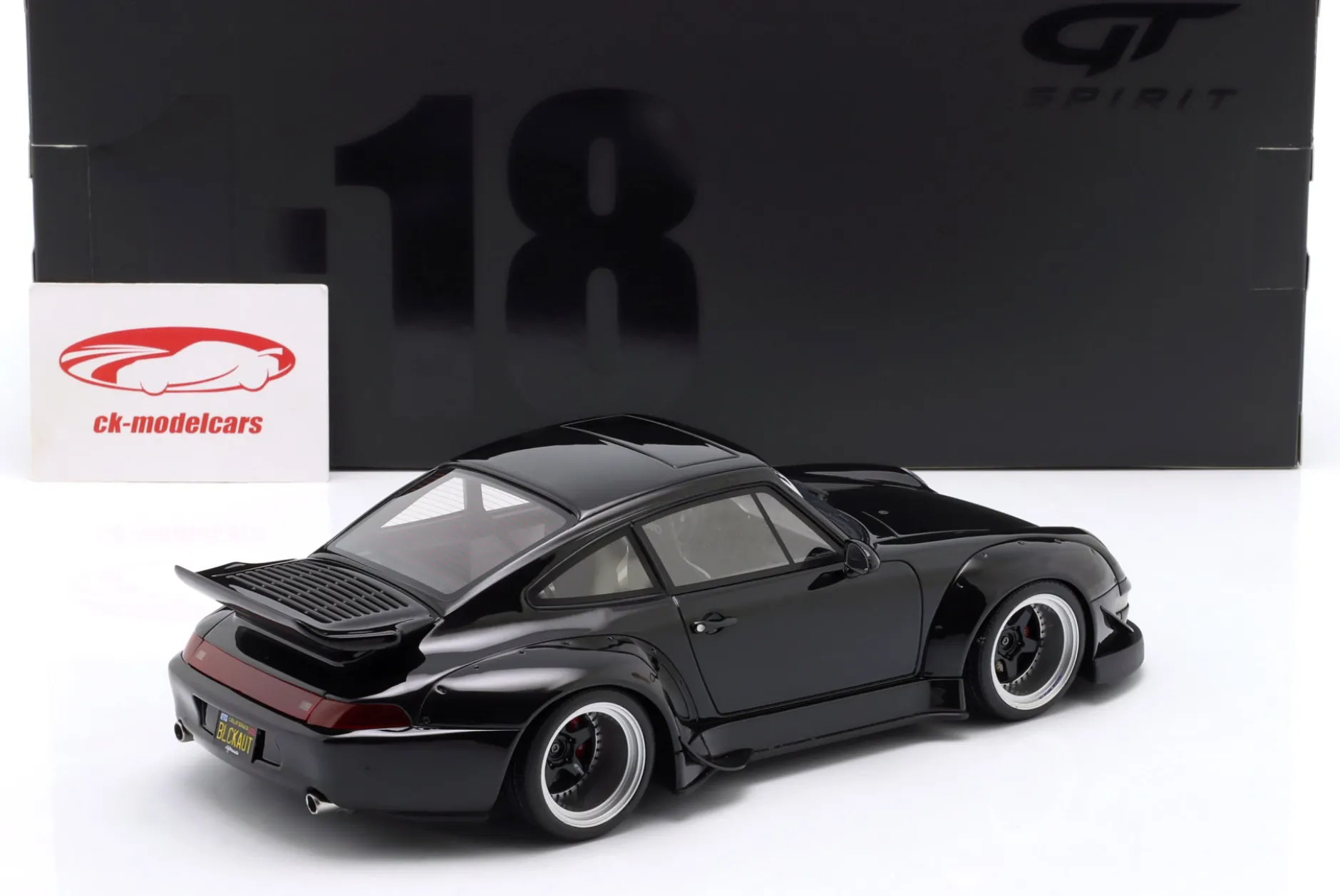 Porsche 911 (993) RWB Rauh-Welt Black Aut 2012 mattschwarz 1:18 GT-Spirit