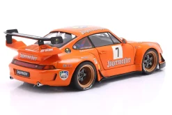 Porsche 911 (993) RWB Rauh-Welt Bodykit Jägermeister #7 2020 orange 1:18 Solido