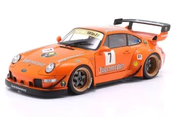 Porsche 911 (993) RWB Rauh-Welt Bodykit Jägermeister #7 2020 orange 1:18 Solido