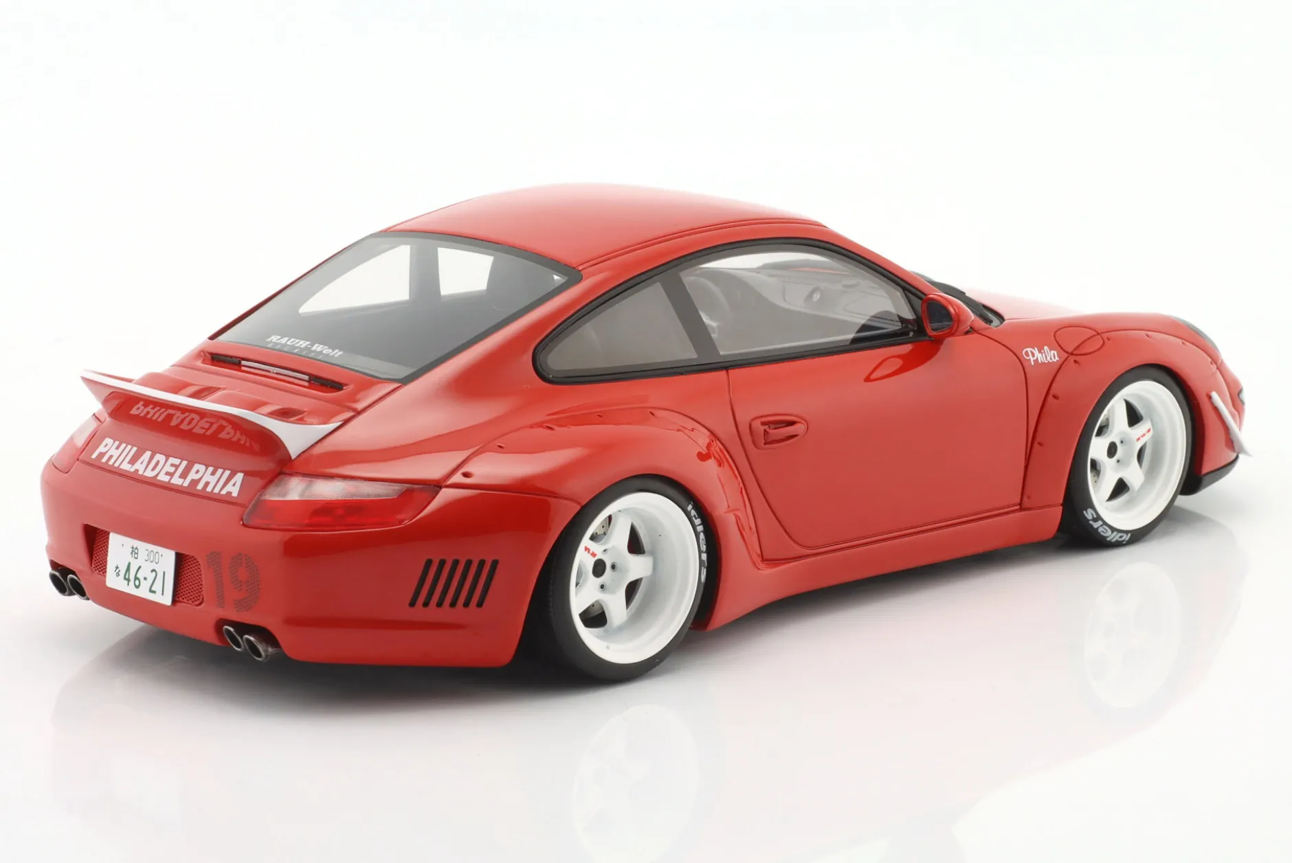 Porsche 911 RWB Rauh-Welt Body Kit Aka Phila 2021 rot 1:18 GT-Spirit