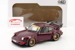 Porsche 911 (964) RWB Rauh-Welt Hekigyoku Baujahr 2022 violett 1:18 Solido