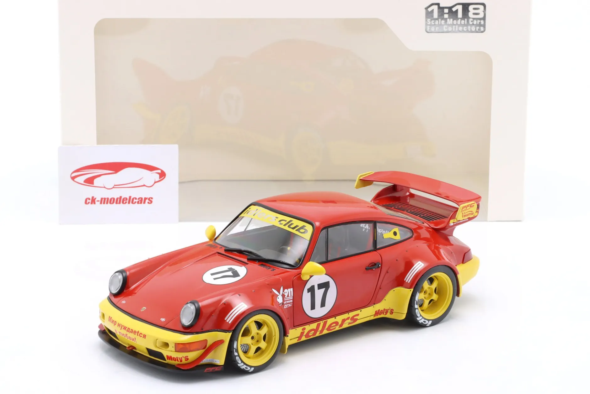 Porsche 911 (964) RWB Rauh-Welt Maty's Idlers 2016 rot / gelb 1:18 Solido