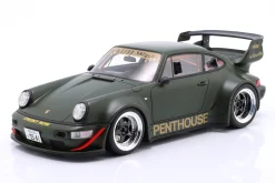 Porsche 911 (964) RWB Rauh-Welt Penthouse 2025 khaki grün 1:18 GT-Spirit
