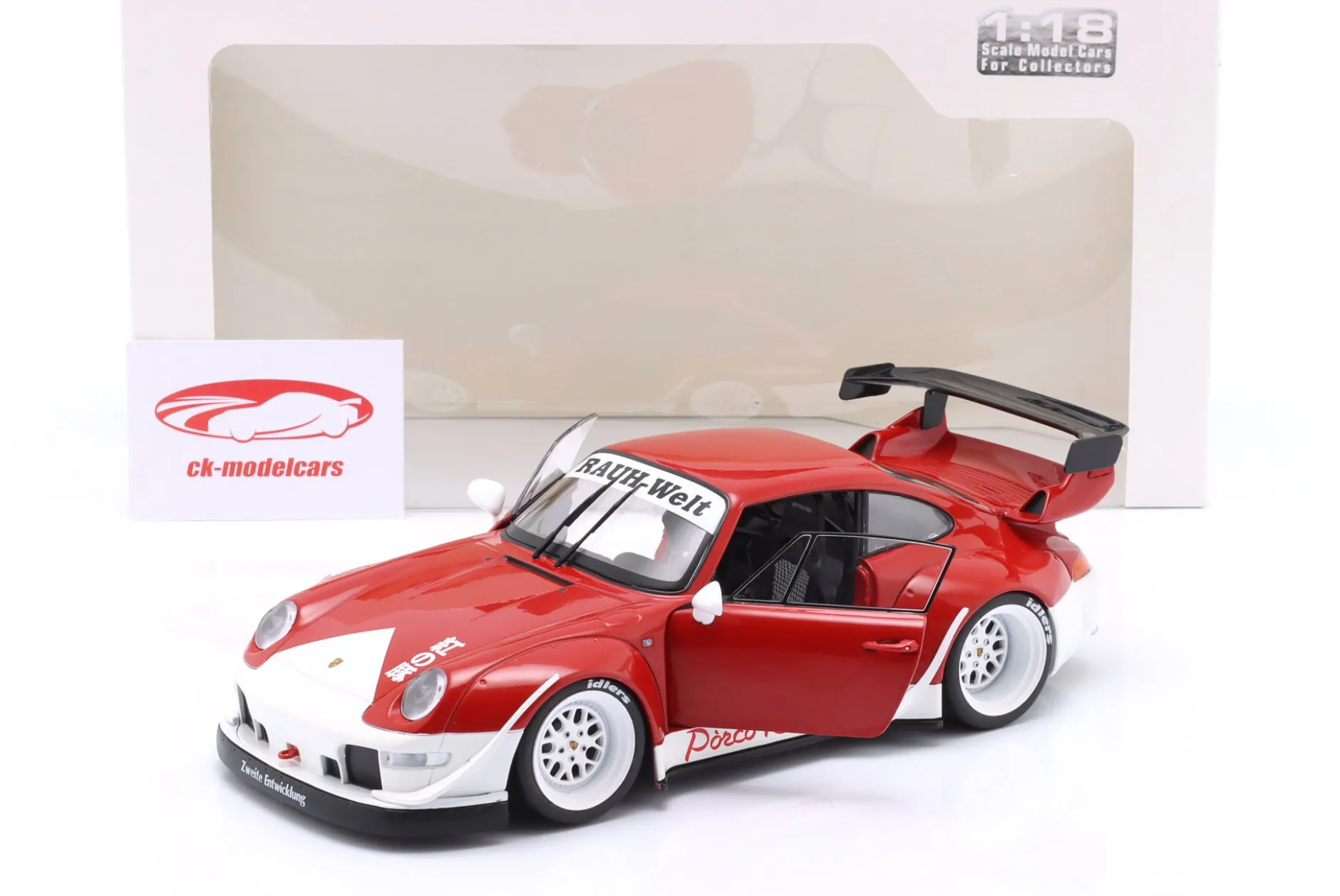 Porsche 911 (993) RWB Rauh-Welt Porco Rosso 2020 rot 1:18 Solido