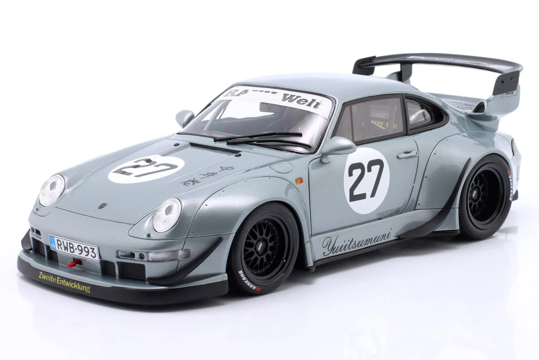 Porsche 911 (993) RWB Rauh-Welt Yuiitsumuni #27 2024 silber 1:18 GT-Spirit