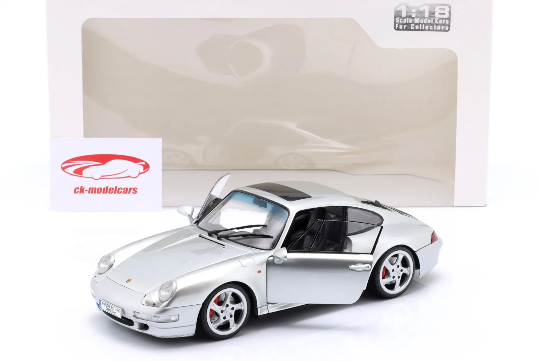 Porsche 911 (993) 4S Baujahr 1996 polarsilber 1:18 Solido